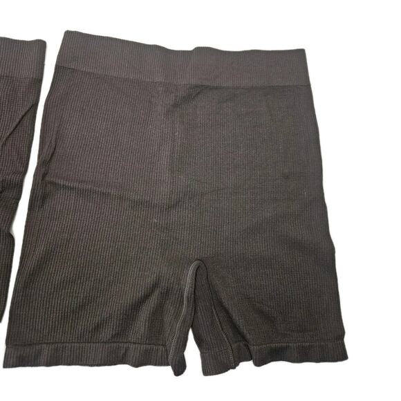 SKIMS Ribbed Highwaist Shorts Shapewear Size 2X 3X Chocolate Brown NWOT Set Of 2 - Picture 2 of 4